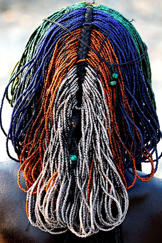  Typical traditional wig from a young Mundimba girl   Angola